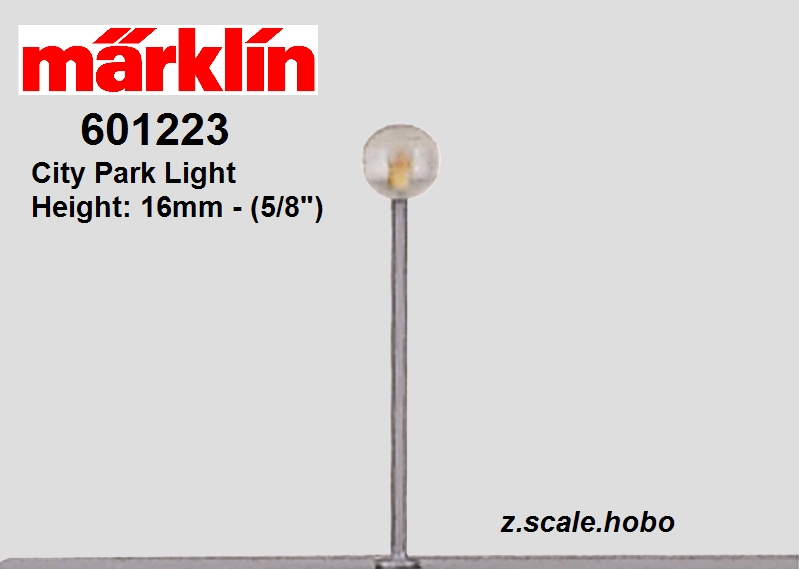Marklin 601223 Z Scale City Park Light Lamp 10V Mini-Club *NEW $0 SHIPPING 