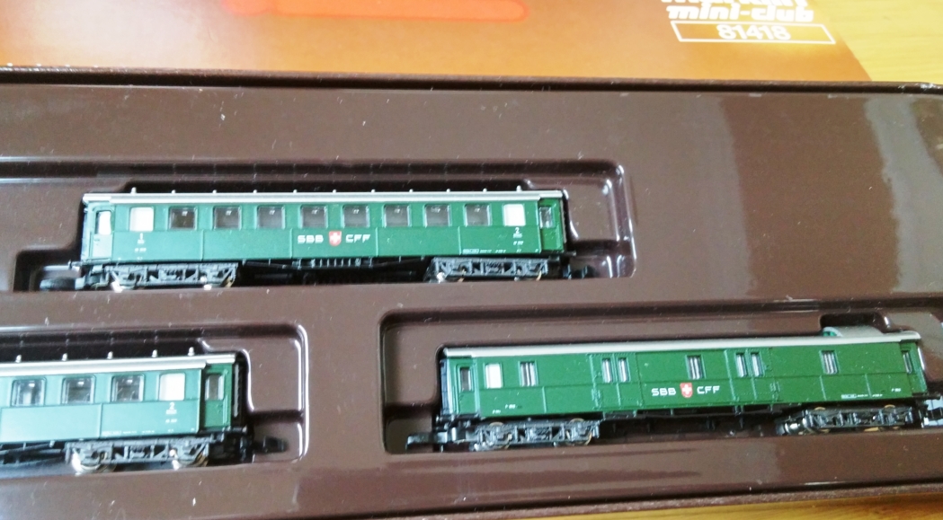 Wagon Panorama Märklin Z 87661 SBB - Éclairage LED Custom Avec Passagers - Occasion Like New