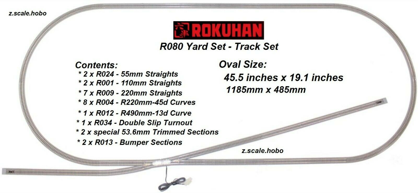 Straight Track 110mm (4 Pcs.) - ROKUHAN - R001