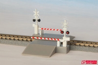 JPN Type F/S w/Track# Rokuhan Z Scale 1/220 Scale S045-1 Railroad Crossing Set 