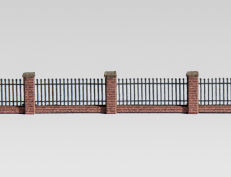 Archistories Z Scale 815171 Fences Simple Brown Picket Fence 5mm $0 SHIP 
