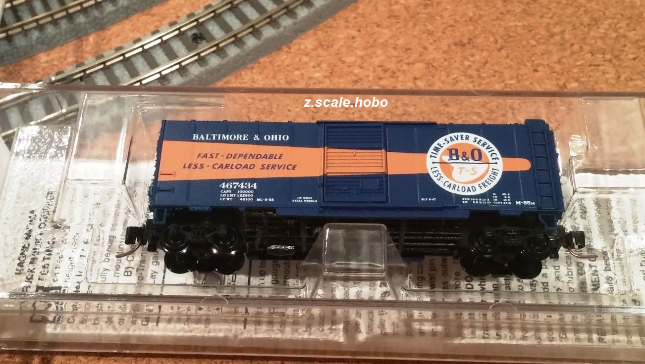 mine　B＆Ｏ MTL Z B&O Box Car: z.scale.hobo