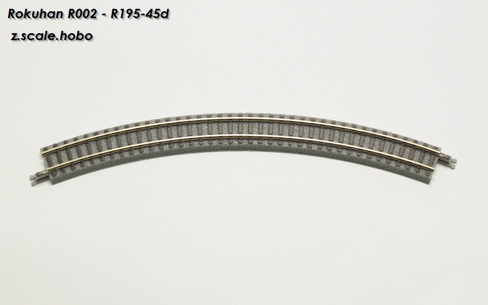 Z Rokuhan Rokuhan R091 Rail Courbe Curve Track R45mm 180° 2pcs 