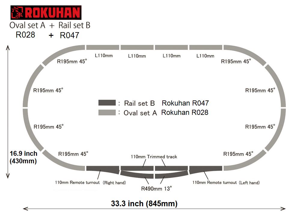 Rokuhan Z Gauge R047 Rail SETB Siding Set No.1700 for sale online 